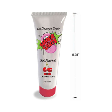 Smack Tarts Lickable Lube Sour Cherry 2 Oz packaging with bold design and tart cherry flavor, 5.25 inches tall.