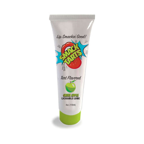 Smack Tarts Lickable Lube Sour Green Apple 2 Oz tube with tart flavored design and green apple graphic.
