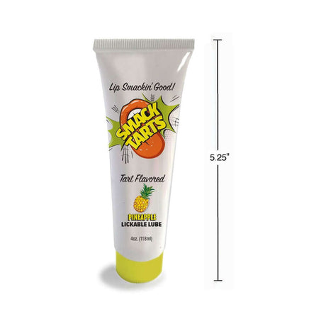 Smack Tarts Lickable Lube Sour Pineapple 2 Oz in a 4 oz tube with vibrant packaging and pineapple graphic.