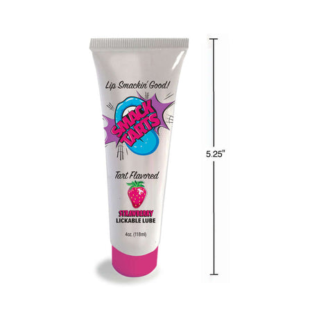 Smack Tarts Lickable Lube Sour Strawberry 2 Oz packaging featuring vibrant design, indicating delicious flavor and fun use.