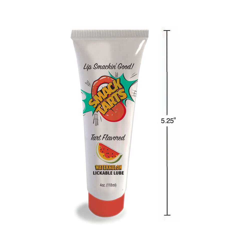 Smack Tarts Lickable Lube Sour Watermelon 2 Oz tube with fun design and watermelon flavor details.