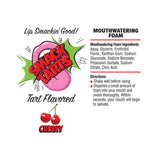 Smack Tarts Mouthwatering Foam Sour Cherry 2.7 Oz packaging with ingredients and directions for use.