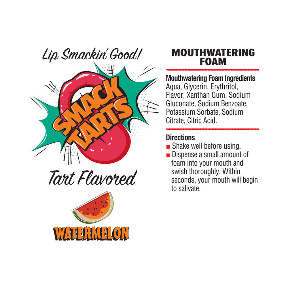 Smack Tarts Mouthwatering Foam Sour Watermelon 2.7 Oz product details and ingredients information.