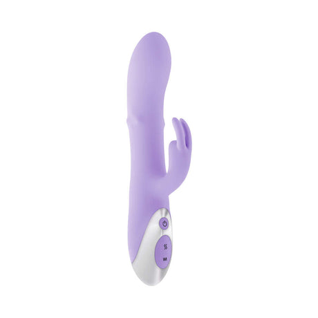 Spinderella Rechargeable Silicone Rabbit Vibrator Purple, a luxurious 3-motor dual stimulator for enhanced pleasure.