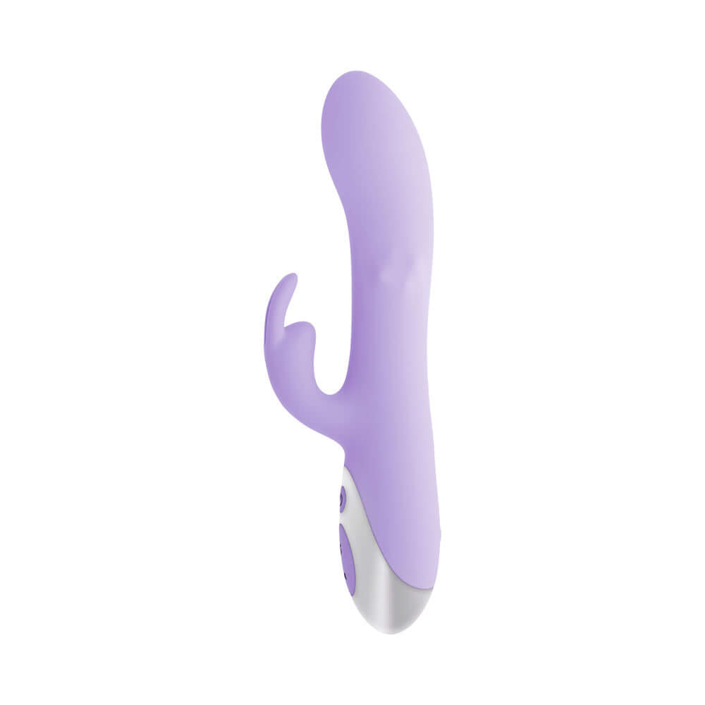 Spinderella Rechargeable Silicone Rabbit Vibrator Purple with three motors and ergonomic design for pleasure.