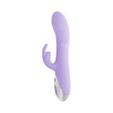 Spinderella Rechargeable Silicone Rabbit Vibrator Purple with three motors and ergonomic design for pleasure.