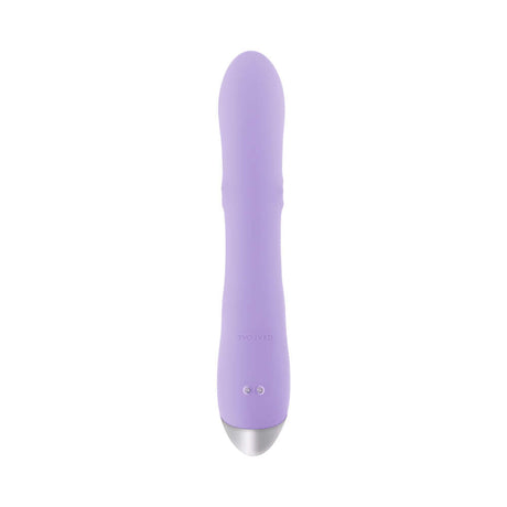 Spinderella Rechargeable Silicone Rabbit Vibrator Purple front view showcasing its sleek design and soft silicone material.