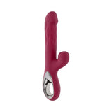 Evolved Bursting With Pleasure Vibrator Burgundy, a dual-action vibrator for deep pleasure in a burgundy color.