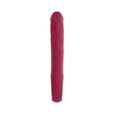 Evolved Bursting With Pleasure Vibrator Burgundy displayed from the side, showcasing its sleek design and texture.