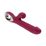 Evolved Bursting With Pleasure Vibrator Burgundy displayed against a white background, showcasing its sleek design.