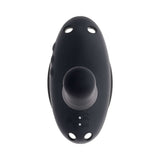 Evolved Come Closer G-spot Massager with Remote Black, top view showing design and controls.