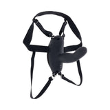 Evolved Come Closer G-spot Massager with Remote Black showing hands-free design and adjustable straps.