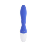 Evolved Funny Bunny Vibrator Blue shown from the top, featuring a sleek design and dual-stimulation features.