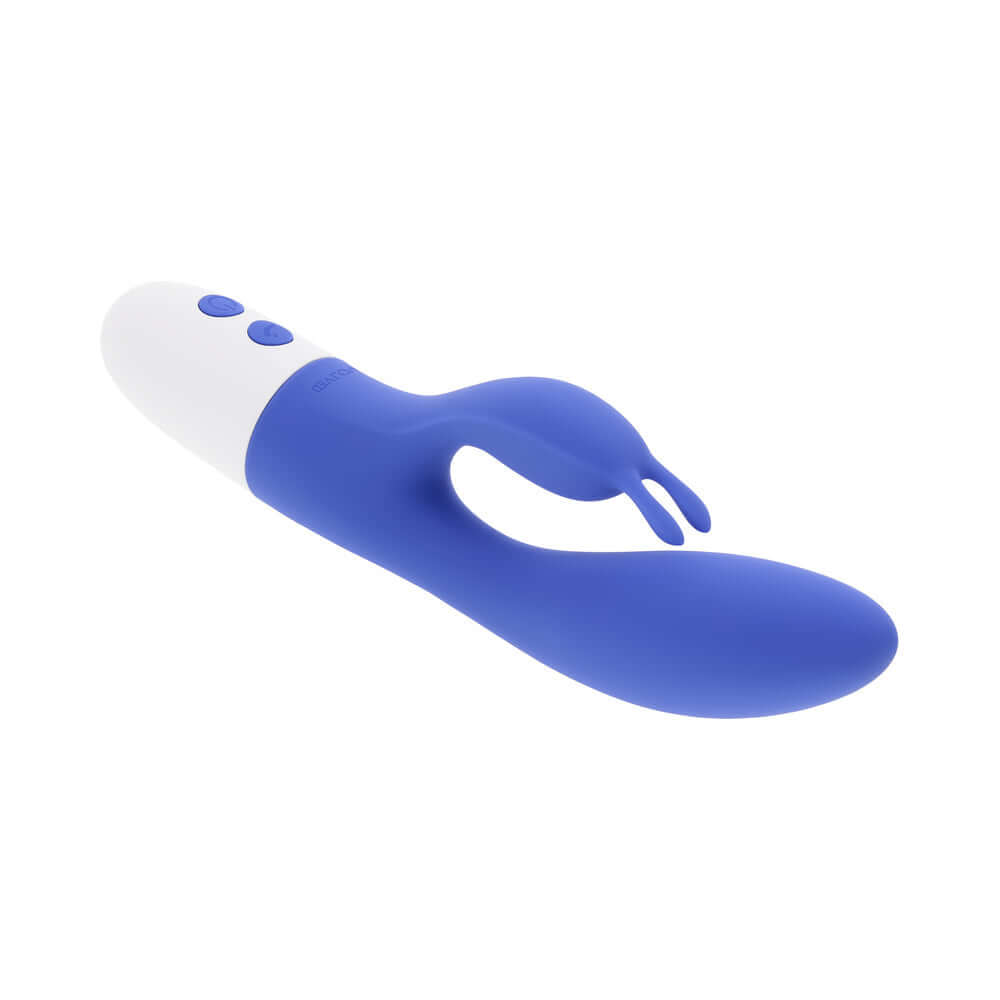 Evolved Funny Bunny Vibrator Blue featuring a dual-stimulation design and soft silicone texture for pleasurable sensations.