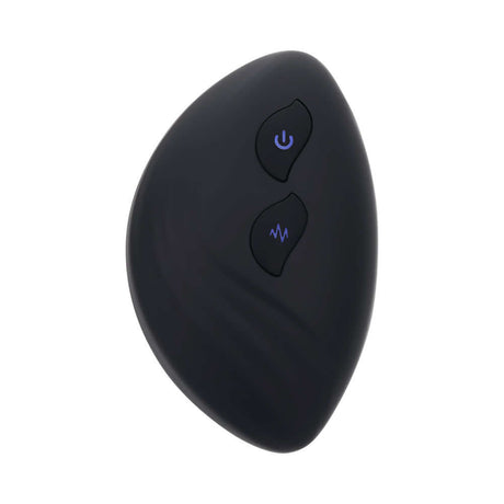 Gender X Spread The Love Prostate Massager Black ergonomic design with control buttons for enhanced pleasure.