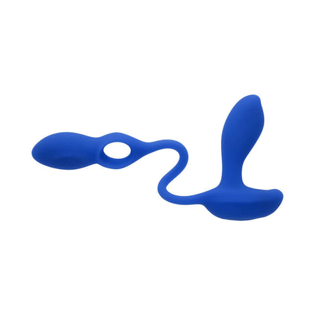 Gender X Back For More Prostate Massager Blue, a dual-ended silicone vibrator for targeted stimulation.