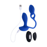 Gender X Back For More Prostate Massager Blue, dual-ended silicone vibrator with USB charging.