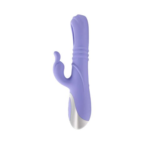 Playboy Tap Me In Rabbit Vibrator Lilac, a dual-action vibrator for G-spot and clitoral stimulation.