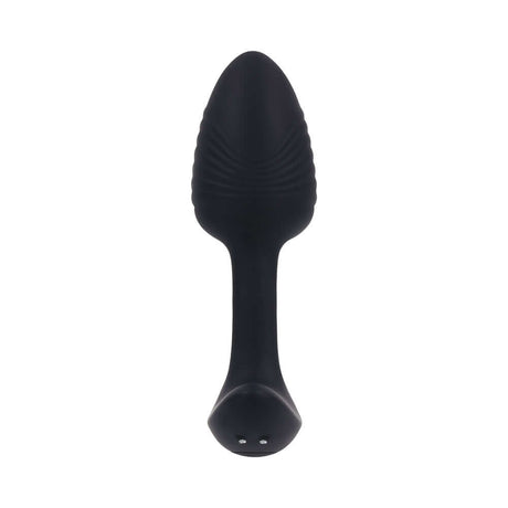 Playboy Pleasure Rim Shot 2 Anal Plug featuring unique flicking motion and powerful vibrations in body-safe silicone.