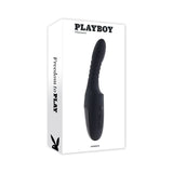 Playboy Overdrive Powerful Thrusting Vibrator in sleek packaging showcasing its powerful design for ultimate pleasure.