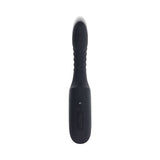 Playboy Overdrive Powerful Thrusting Vibrator in sleek black design with a textured grip and control button.