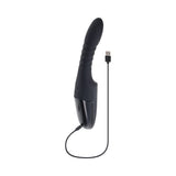 Playboy Overdrive Powerful Thrusting Vibrator with USB charging cable, designed for intense pleasure and thrusting action.