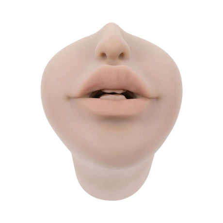 Zero Tolerance Riley Reid Movie and Realistic Kiss and Tell Stroker with detailed lips and mouth design.