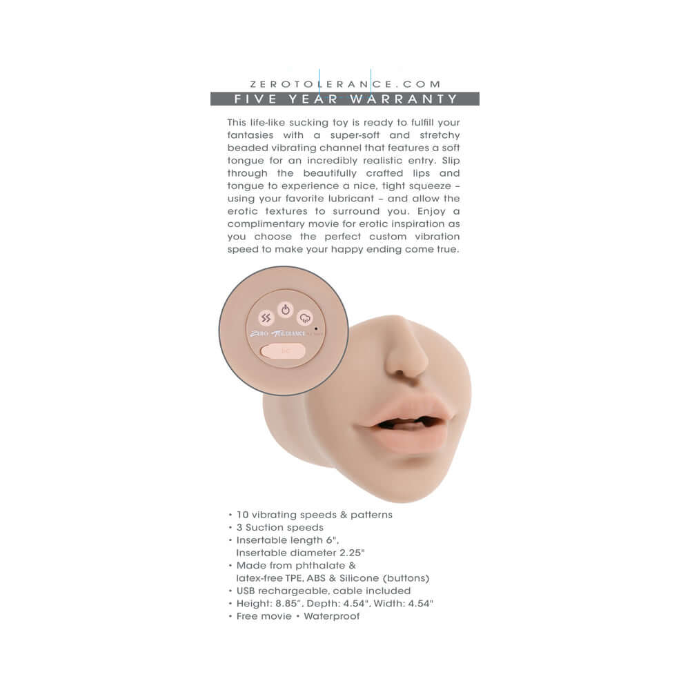 Zero Tolerance Riley Reid Movie and Realistic Kiss and Tell Stroker features and specifications.