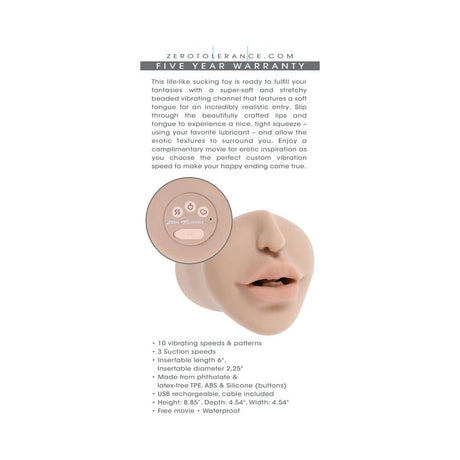 Zero Tolerance Riley Reid Movie and Realistic Kiss and Tell Stroker features and specifications.