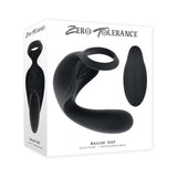 Zero Tolerance Ballin Out Black sex toy in packaging, featuring silicone design and remote control for convenient use.
