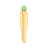 Glas Bunnys Secret 7.25 inches Glass Dildo shaped like a carrot with green accent on top.