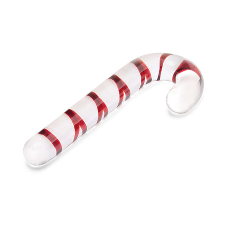 Glas Candy Cane Dream 7.5 inches Glass Dildo featuring red and white swirl design, perfect for pleasurable adventures.