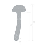 Dimensions of Glas Magic Mushroom Dildo 7.5 inches Glass Dildo, showcasing size details for optimal use.