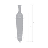 Glas Cornstar 8 inches Glass Dildo dimensions diagram showcasing size and shape features.
