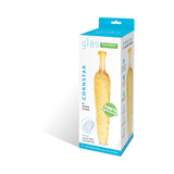 Glas Cornstar 8 inches Glass Dildo packaging with vibrant design and luxury storage bag