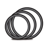 Lux Fetish 3pc Strap-on Pegging Trainer Set with Vibrating Dildo black rings