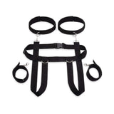 Lux Fetish Position Pal Harness with adjustable straps and thigh cuffs for enhanced intimacy.
