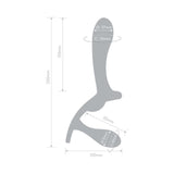 Together Lock-In Dual-Ended Vibrating Strap-on & Harness Set dimensions and specifications illustration.