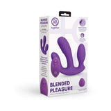 Together Blended Pleasure Remote Controlled Triple-Pronged Vibrator in packaging showcasing innovative design and features.