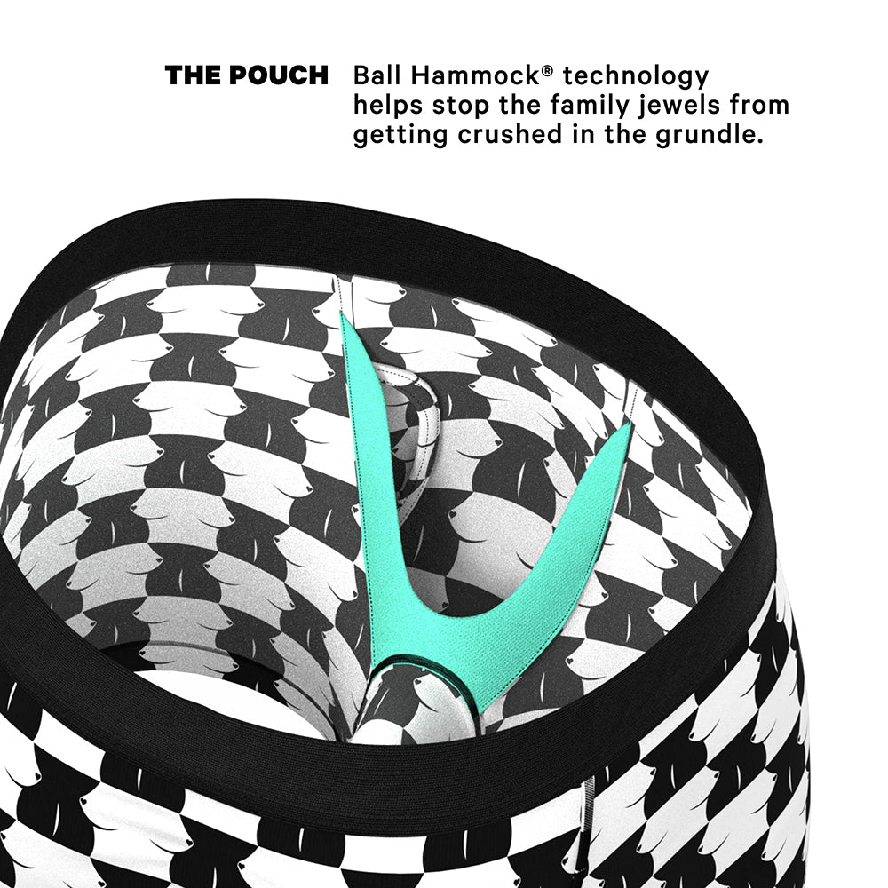 Shinesty Chest Mate Checkered Ball Hammock Pouch Underwear L featuring Ball Hammock technology for comfort and support.