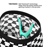 Shinesty Chest Mate Checkered Ball Hammock Pouch Underwear L featuring Ball Hammock technology for comfort and support.