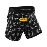 Shinesty Bare Back Bones Ball Hammock Pouch Underwear Small with playful skeleton print and fly design.