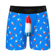 Shinesty The Popsicle Stick Apex USA Underwear with Fly L in vibrant blue with popsicle pattern.