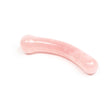 Chakrubs Heart Curve Rose Quartz Wand, a pink sensual and healing tool for G-spot stimulation and energy work.