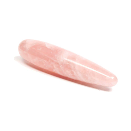 Chakrubs Heart Original Rose Quartz Wand showcasing its smooth, sculpted rose quartz design for heart chakra healing.