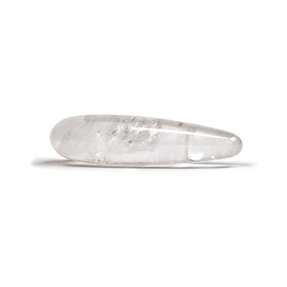 Chakrubs Prism Original Clear Quartz Wand on a white background, handcrafted energy tool for clarity and balance.