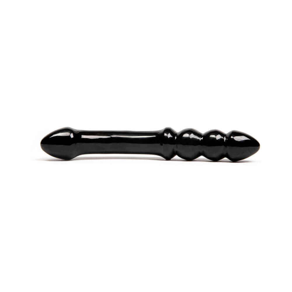 Chakrubs Xaga Viper Obsidian Wand, a sleek and sculpted black pleasure tool designed for sensuality and healing.