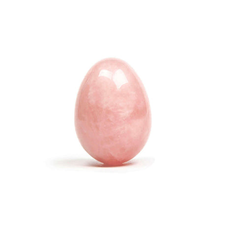 Chakrubs Heart Yoni Egg Rose Quartz non-drilled, hand-carved from natural rose quartz for wellness and healing.