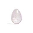 Chakrubs Prism Yoni Egg Clear Quartz non-drilled, handcrafted crystal tool for pelvic floor strength.