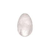 Chakrubs Prism Yoni Egg Clear Quartz drilled, natural crystal egg for pelvic strength and spiritual balance.